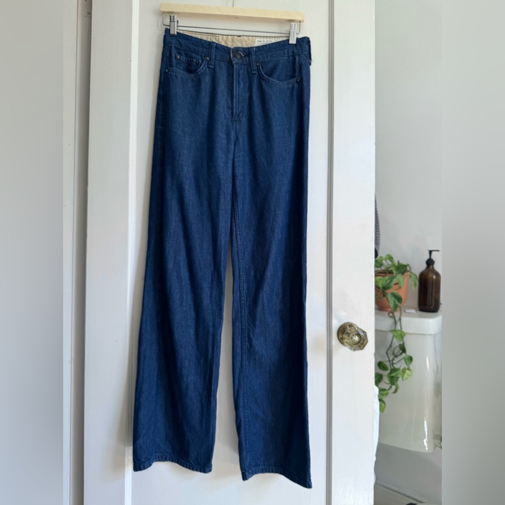 Rag & Bone Logan Mid-Rise Wide Leg Jeans